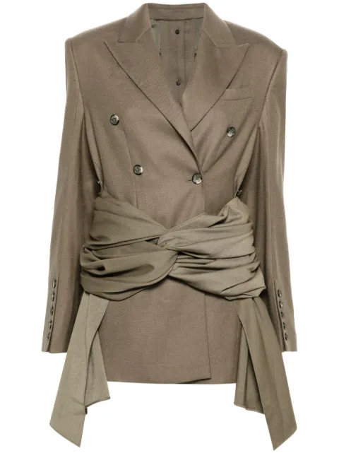 Rokh Wrapped blazer Green R5CA163W