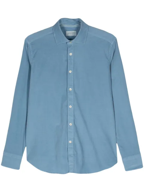 Tintoria Mattei pinwale corduroy shirt Blue RWZTNP