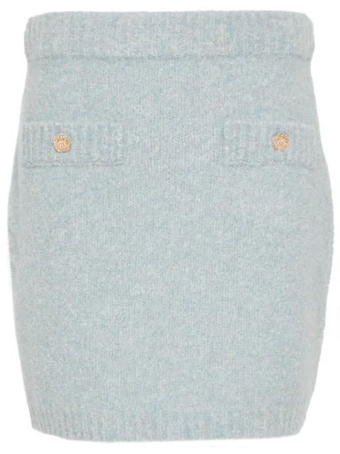 Allude marl-knit mini skirt Blue 24563001