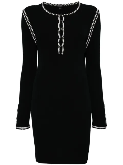 CHANEL Pre-Owned 2002 cotton mini dress Black DPBON7970