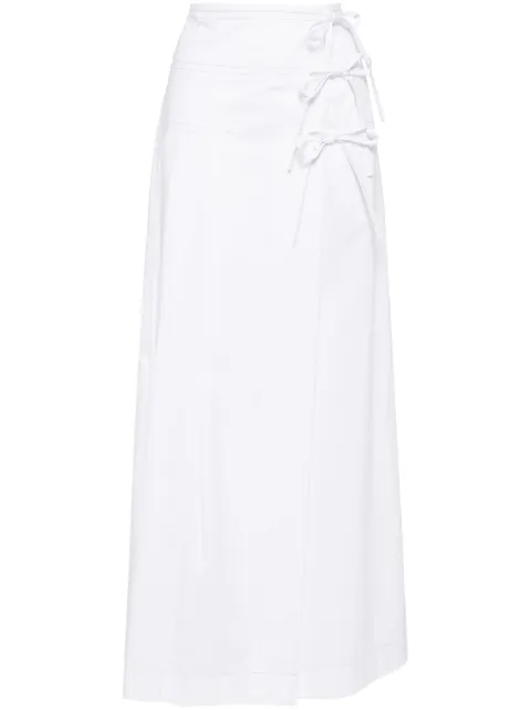Alberta Ferretti pleated wrap skirt White A01060126