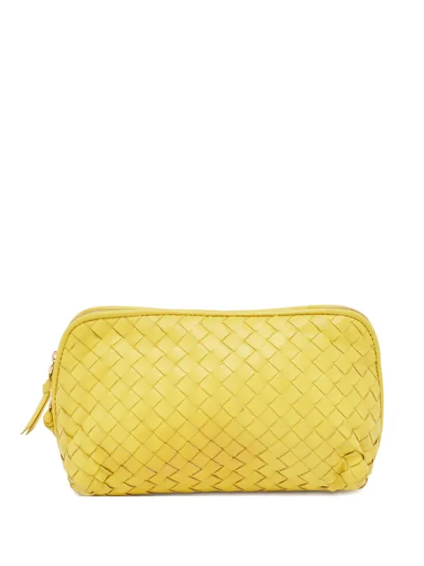 Bottega Veneta Pre-Owned leather zip clutch bag Yellow 891457