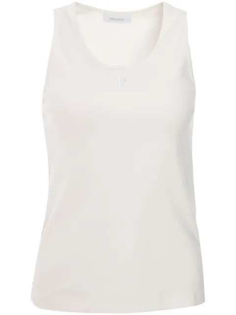 Rabanne logo-embroidered tank top Neutrals 24AJTE168CO0539