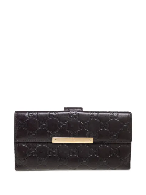 Gucci Pre-Owned Guccissima continental wallet Brown 610084