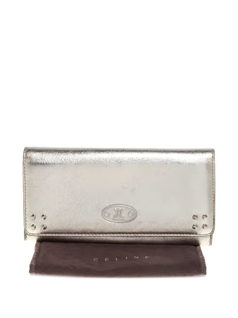 Celine Pre-Owned flap-closure continental-style wallet Silver 395645