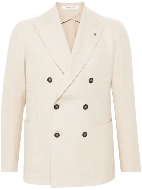 Tagliatore brooch-detail blazer Neutrals 1SMC2OKAI790012