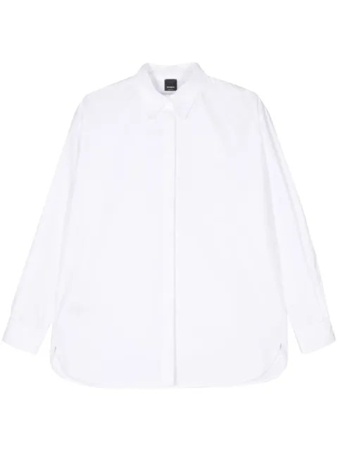 PINKO logo-embroidered shirt White 102476A2BN