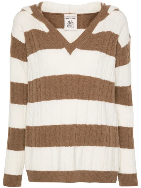 Semicouture striped sweater White Y4WB07