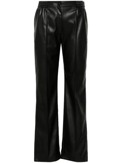TWINSET Oval T-plaque faux-leather trousers Black 242TP2201