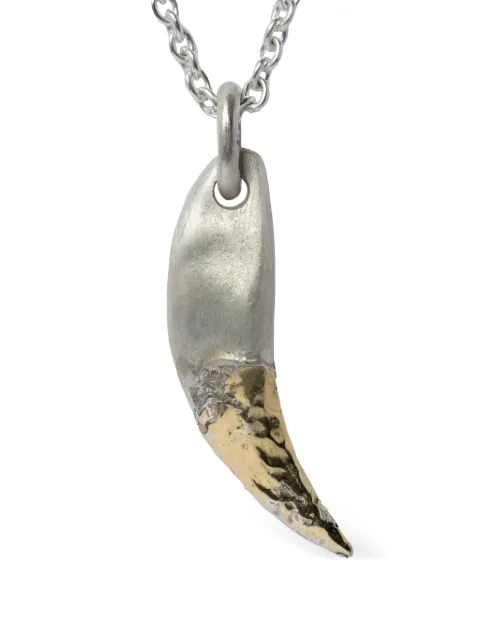 Parts of Four 18K yellow gold and sterling silver Leopard Tooth Necklace Ghost Silver 24222MA18K