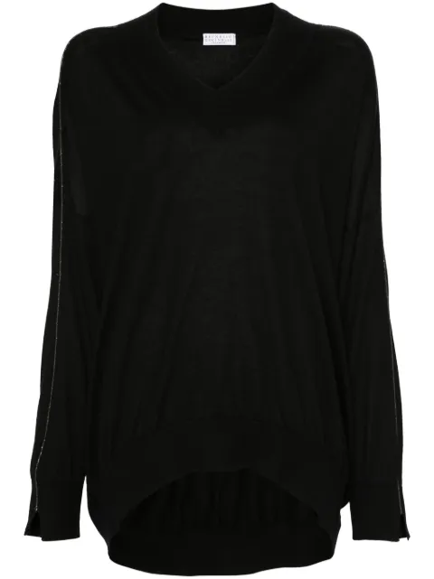 Brunello Cucinelli Monili chain-detail sweater Black M13834702C101
