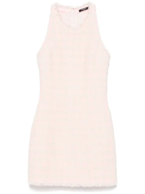 Balmain tweed mini dress Pink EF1R3295XK69