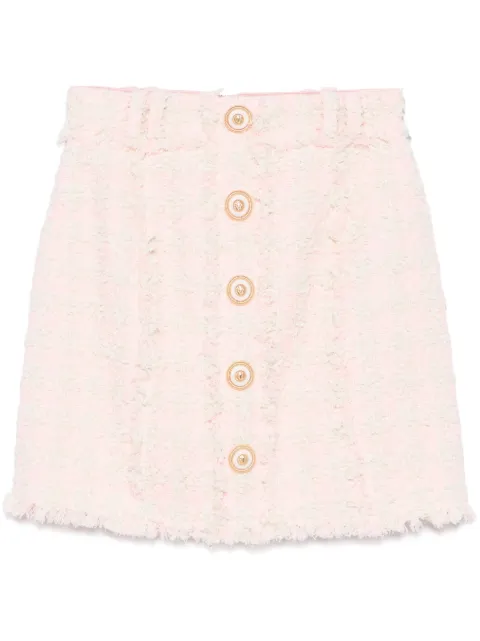 Balmain tweed mini skirt Pink EF1LBA54XK69