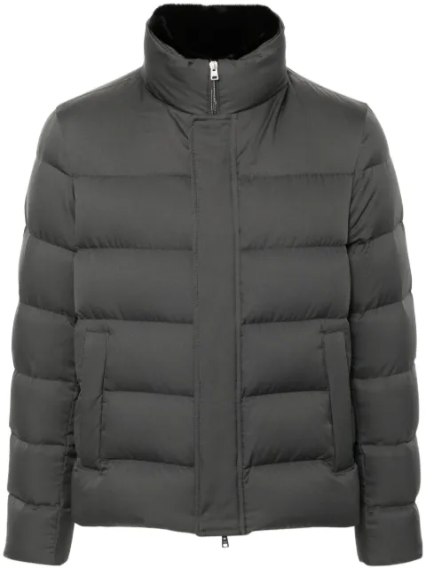 Herno logo-plaque puffer jacket Grey PI001019U12414Z9487