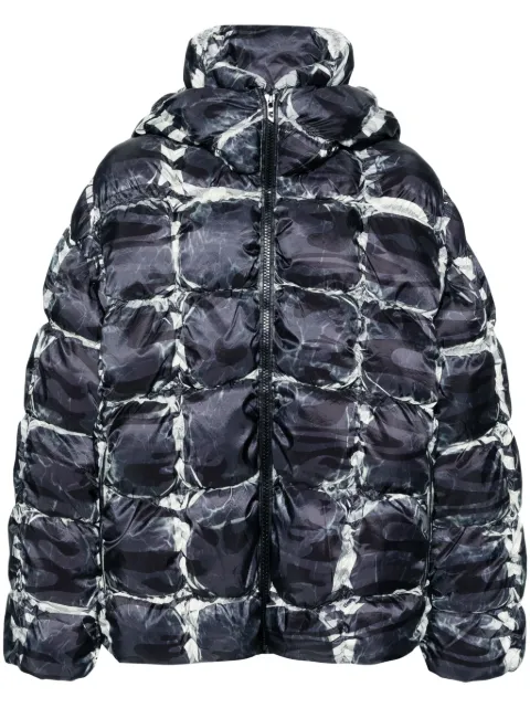 Diesel W-claus-camu puffer jacket Black A145290SKAG
