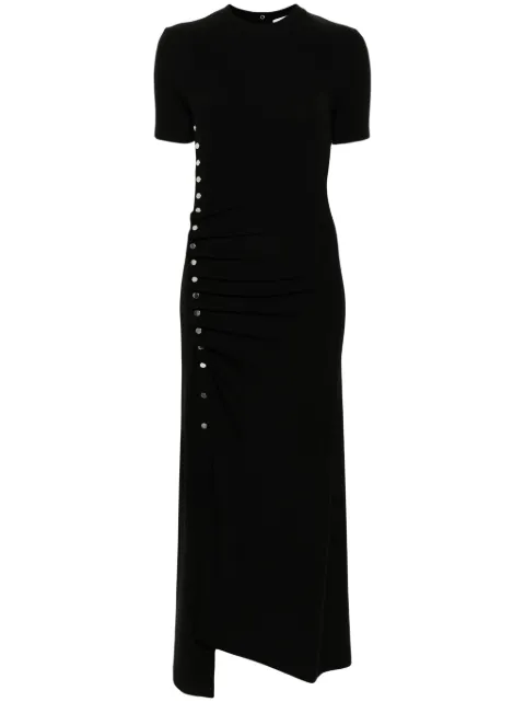 Rabanne draped asymmetric maxi dress Black 24AJRO886VI0386098