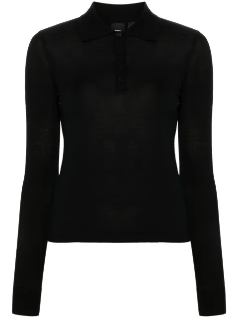 PINKO Liquoroso polo top Black 103940A229
