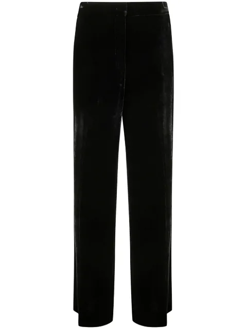 P.A.R.O.S.H. velvet-finish straight trousers Black D232275RELUR24013
