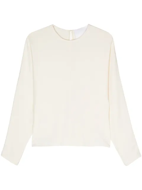 Costarellos crepe top Neutrals PF2423