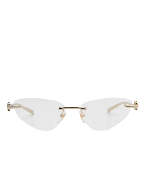 Gucci Eyewear cat-eye glasses Gold GG1702O002