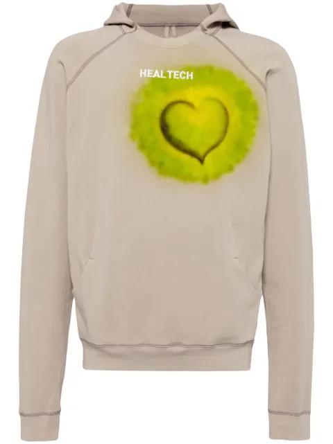 Doublet Healtech-print hoodie Green 24AW32CS347