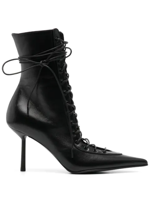Le Silla 85mm leather boots Black 4249B080BMPPNEM