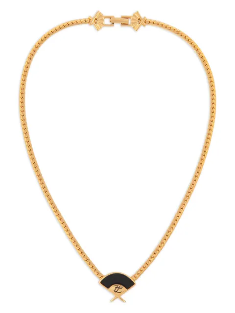 Karl Lagerfeld 1980s folding fan necklace Gold NL025210