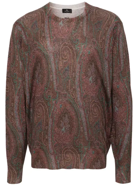ETRO paisley-jacquard sweater Brown MRKF0080AK464