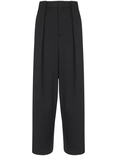 Balmain pleated grain de poudre trousers Black DF0PQ310WC090PA