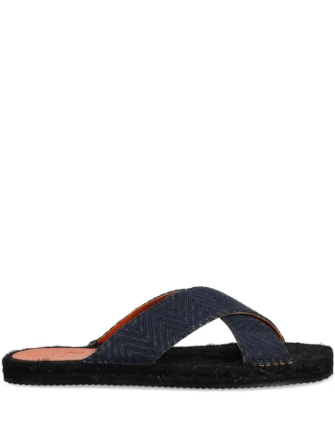 Missoni cross-strap slides Blue M27002