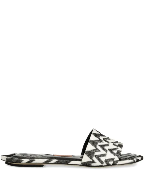 Missoni zigzag-print slides Black M32022