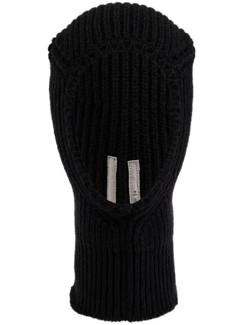 Rick Owens ribbed-knit balaclava Black RU02D6490KWV