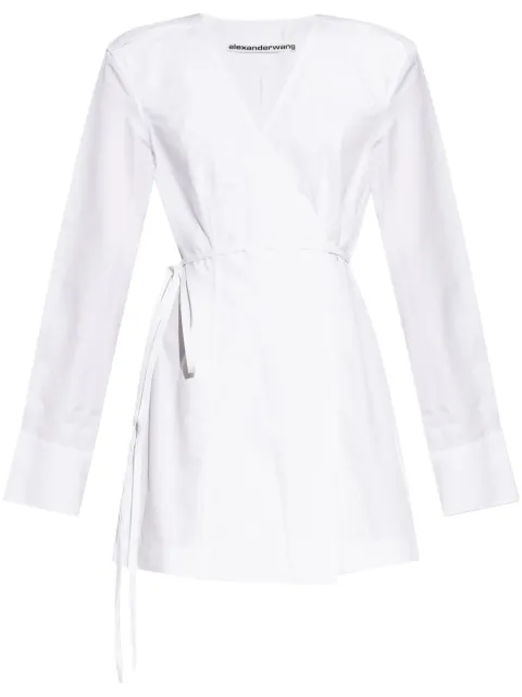 Alexander Wang slit-detailing wrap dress White 1WC3246680