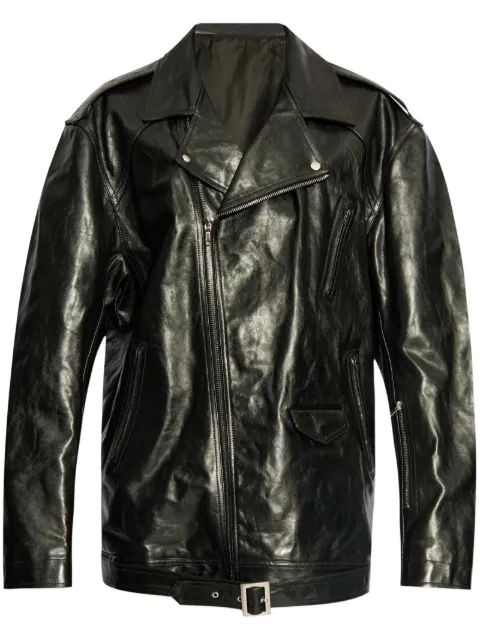 Rick Owens elongated biker jacket Black RU02D6773LRI