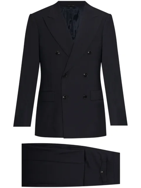 Giorgio Armani double-breasted wool suit Blue GM000561TE11805