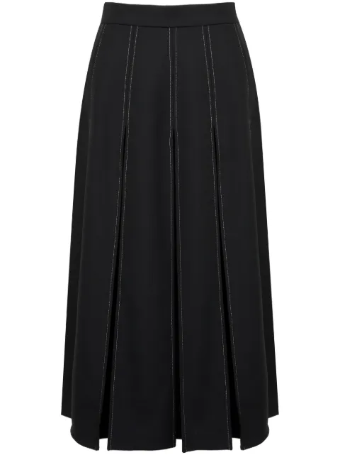 Ports 1961 cut-out midi skirt Black PW324XXL01FWVU717