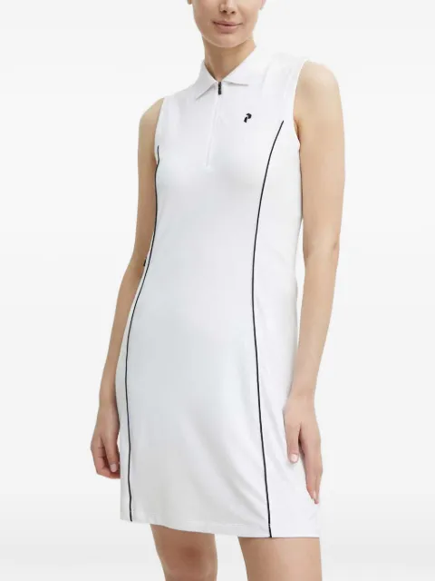 Peak Performance Pique zip-fastening sleeveless mini dress White G77183