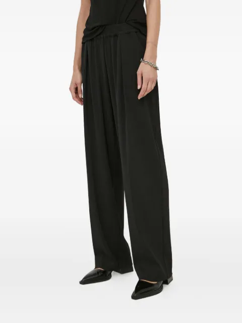 SAMSOE SAMSOE pleated palazzo pants Black F23100048