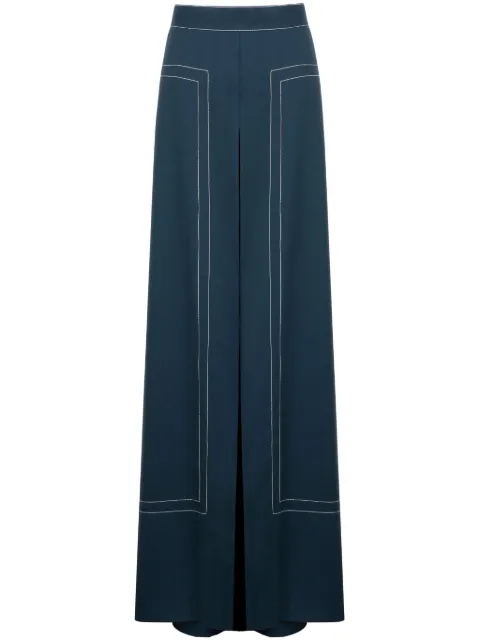 Ports 1961 contrast-stitching trousers Blue PW324TWL05FWVU162