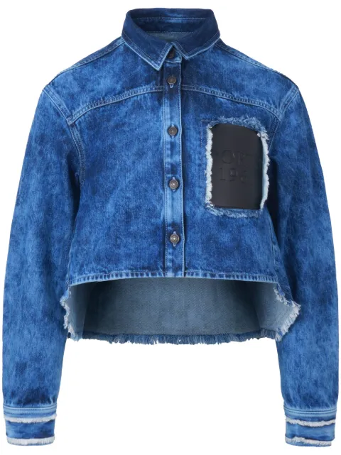 Ports 1961 logo-appliqué denim shirt Blue PW324HJD01FCOU721
