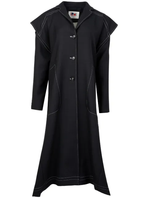 Ports 1961 single-breasted trench coat Black PW324CSB02FPLU422