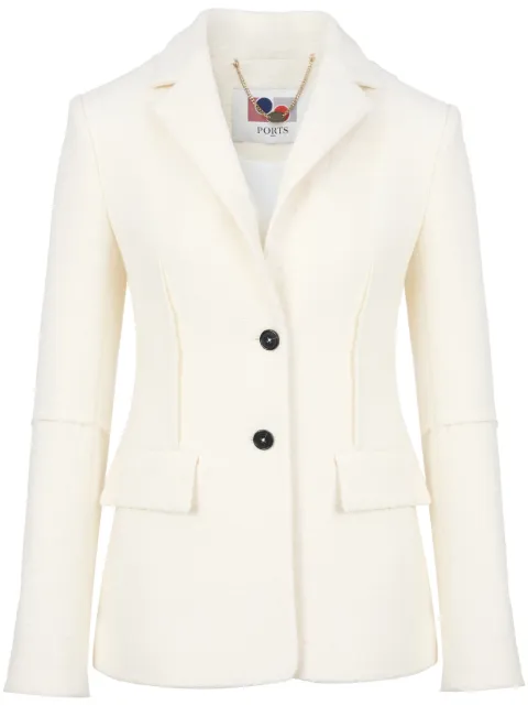 Ports 1961 single-breasted blazer White PW324BSB02FWVU242