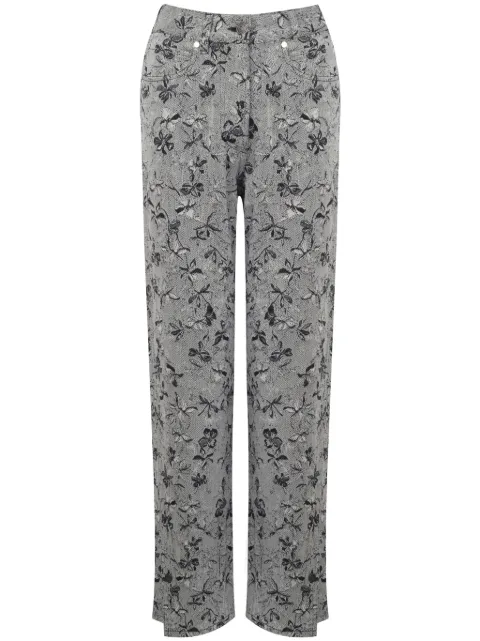 Ports 1961 floral-print straight-leg jeans White PW324TJD02FCOF224