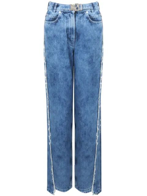 Ports 1961 jacquard straight-leg trousers Blue PW324TJD01FCOU721