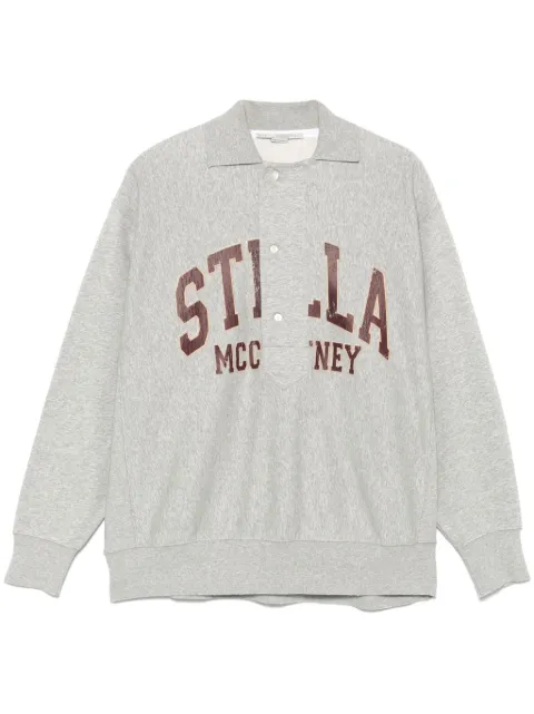 Stella McCartney Varsity Logo polo top Grey 6J03293SPZ49