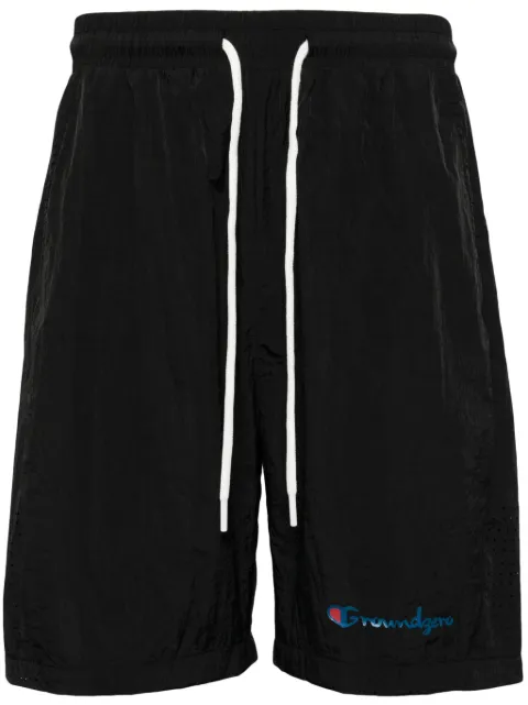 Ground Zero logo print running shorts Black GZOSPH0000220