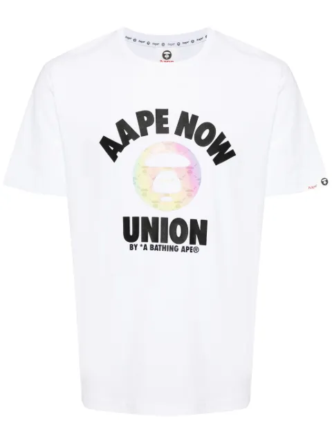 AAPE BY *A BATHING APE® graphic-print cotton T-shirt White ATE1561XXN