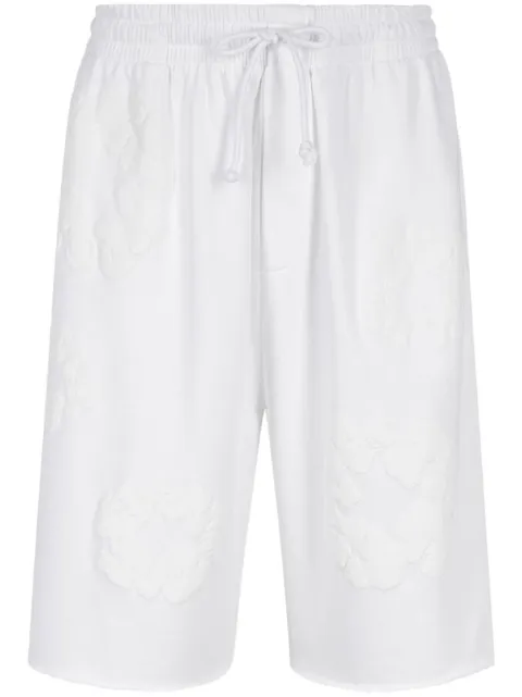 Denim Tears Mono Cotton Wreath-print shorts White DT034