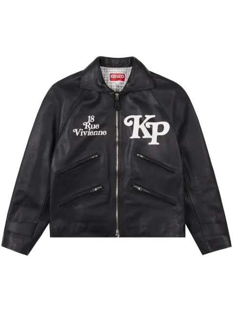 Kenzo x Verdy motorcycle leather jacket Black FE58LB1420AA