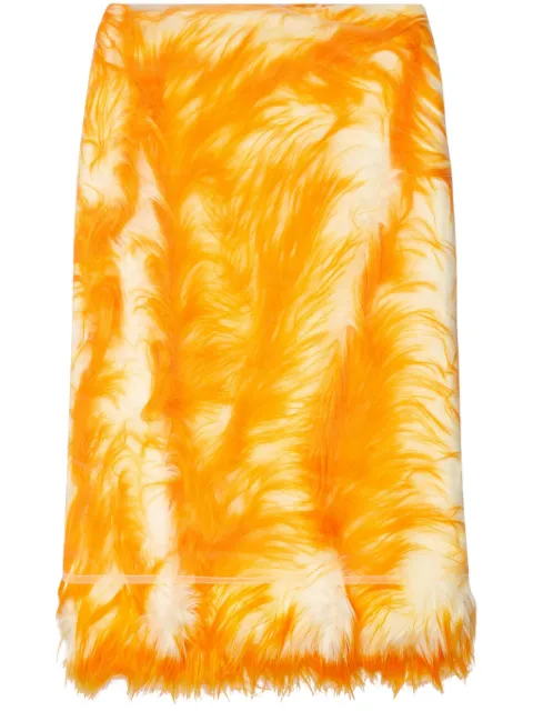 Diesel O-Talu midi skirt Orange A169660BNEA
